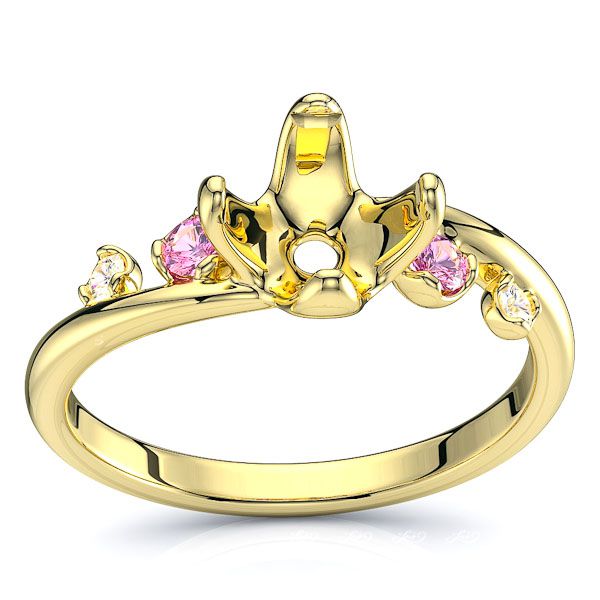 Yellow Diamond and Pink Sapphire