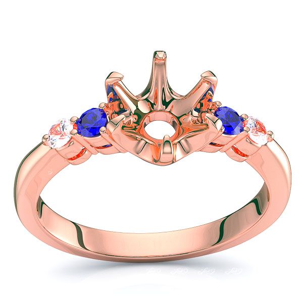 Rose Diamond and Blue Sapphire