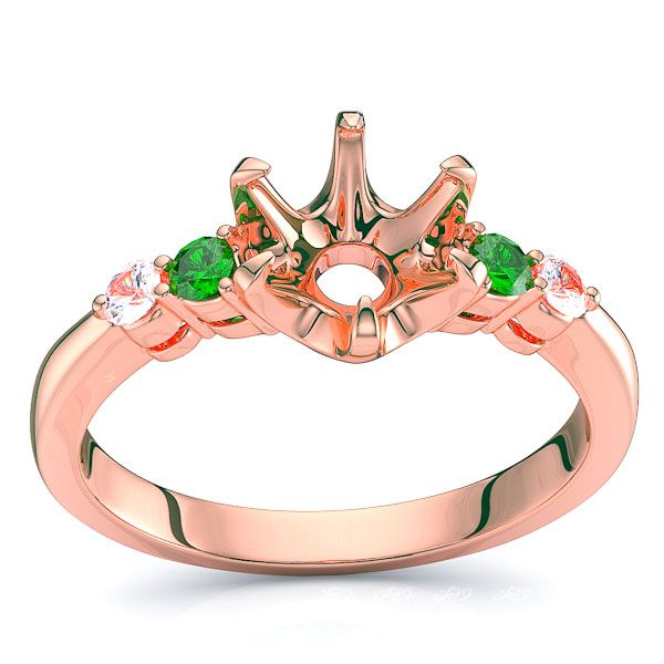 Rose Diamond and Emerald
