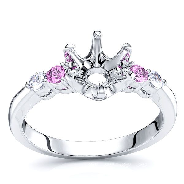 White Diamond and Pink Sapphire