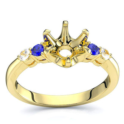 Yellow Diamond and Blue Sapphire