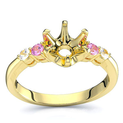 Yellow Diamond and Pink Sapphire