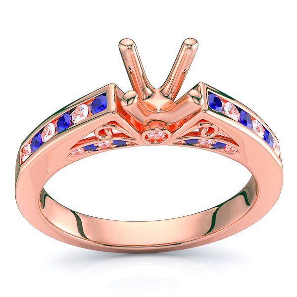 Rose Diamond and Blue Sapphire