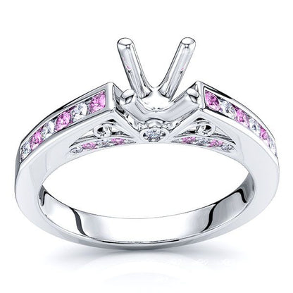 White Diamond and Pink Sapphire