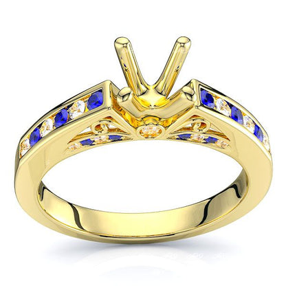 Yellow Diamond and Blue Sapphire