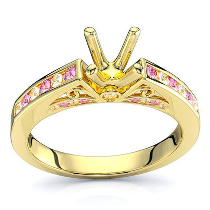 Yellow Diamond and Pink Sapphire
