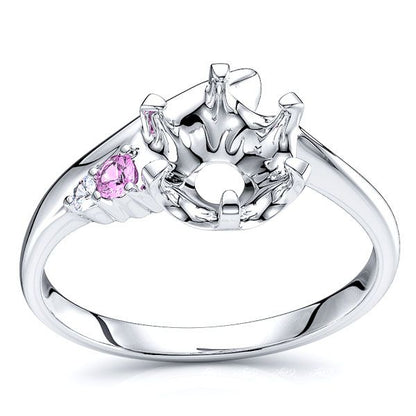 White Diamond and Pink Sapphire