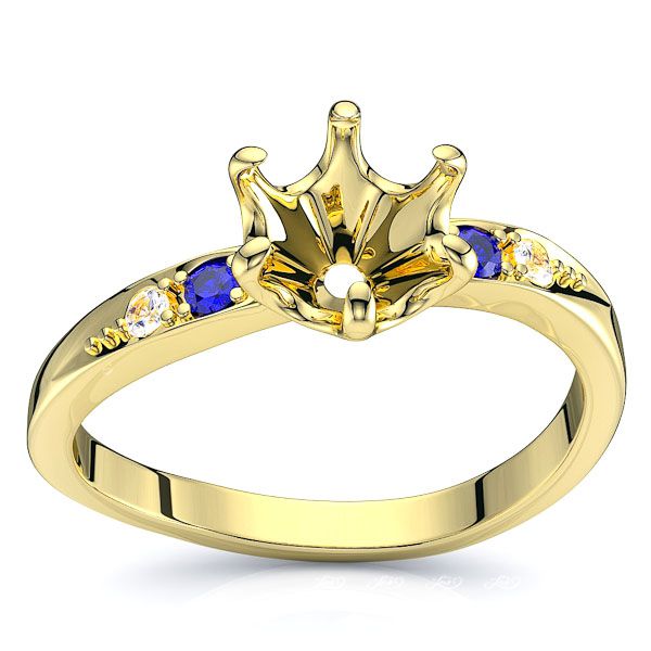 Yellow Diamond and Blue Sapphire