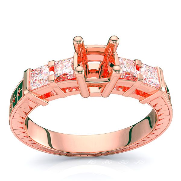 Newcastle Sidestone Engagement Ring