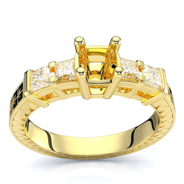 Newcastle Sidestone Engagement Ring