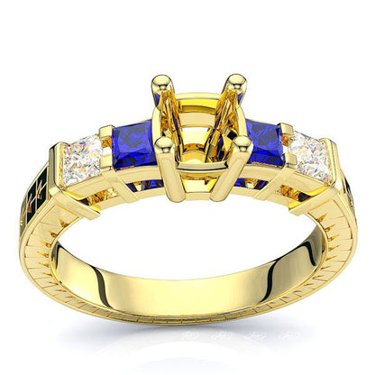 Yellow Diamond and Blue Sapphire