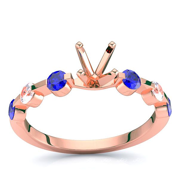 Rose Diamond and Blue Sapphire