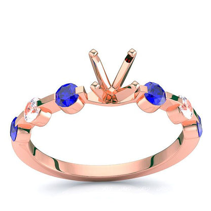 Rose Diamond and Blue Sapphire