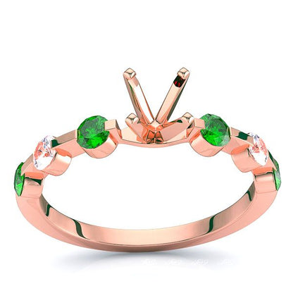 Rose Diamond and Emerald