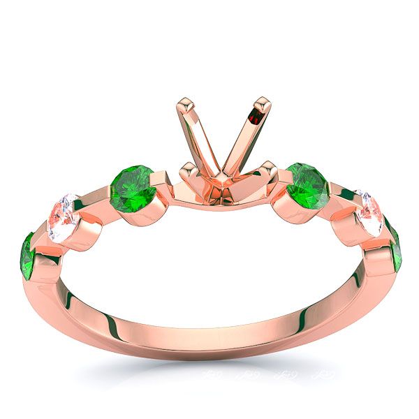 Rose Diamond and Emerald