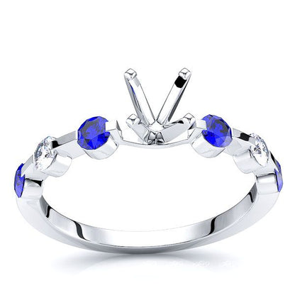 White Diamond and Blue Sapphire