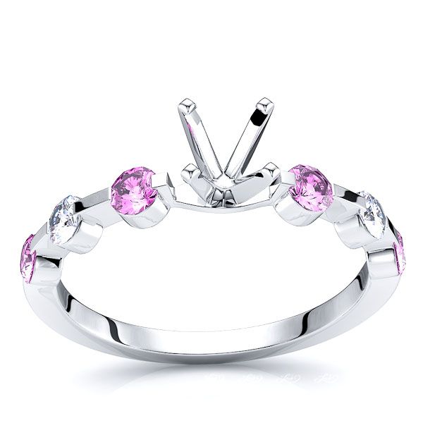 White Diamond and Pink Sapphire