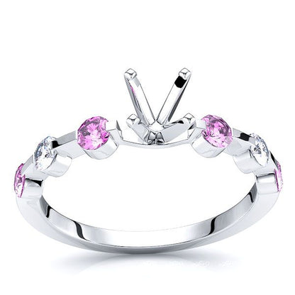 White Diamond and Pink Sapphire