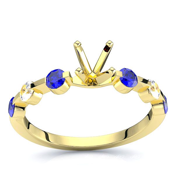Yellow Diamond and Blue Sapphire