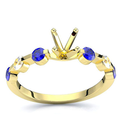 Yellow Diamond and Blue Sapphire