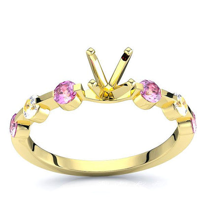 Yellow Diamond and Pink Sapphire