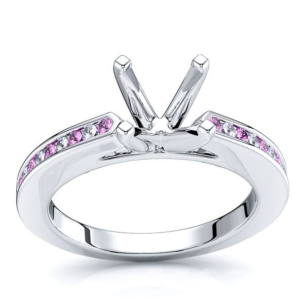 White Diamond and Pink Sapphire