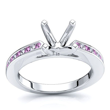 White Diamond and Pink Sapphire