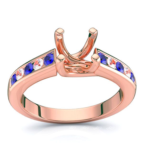 Rose Diamond and Blue Sapphire