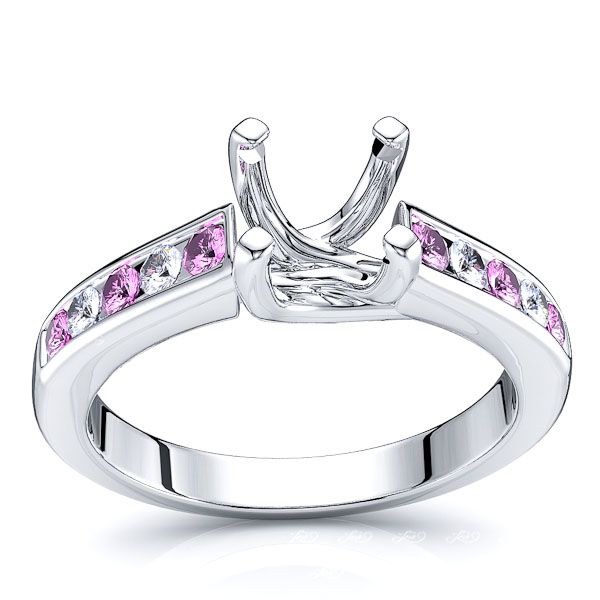 White Diamond and Pink Sapphire