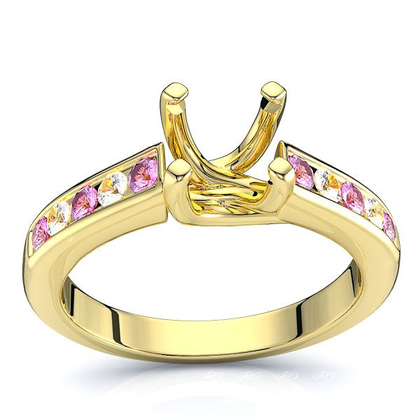 Yellow Diamond and Pink Sapphire
