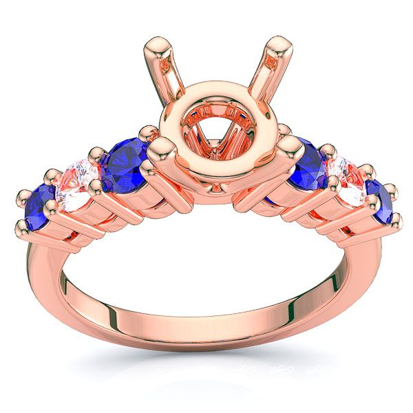Rose Diamond and Blue Sapphire