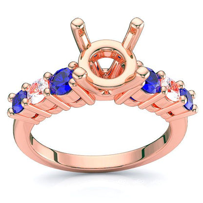 Rose Diamond and Blue Sapphire