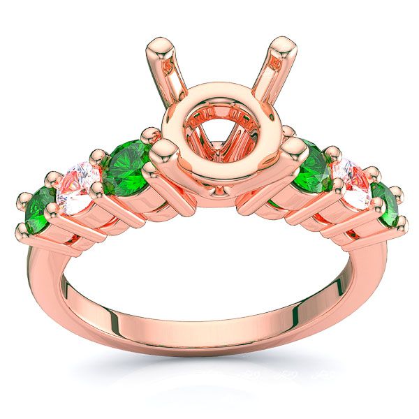 Rose Diamond and Emerald