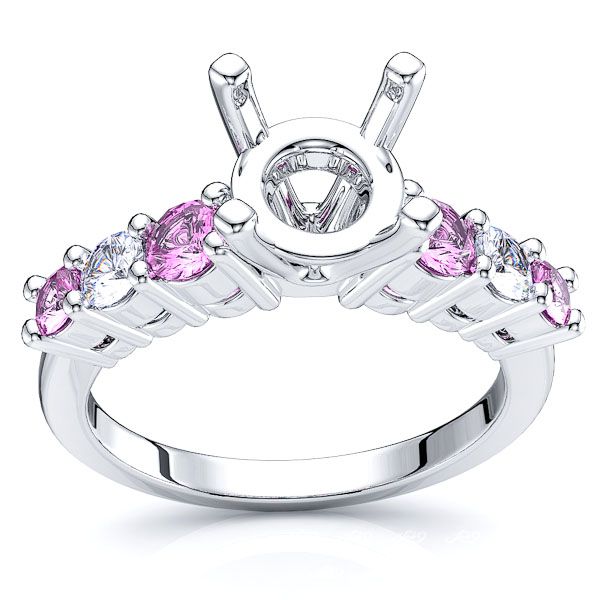 White Diamond and Pink Sapphire