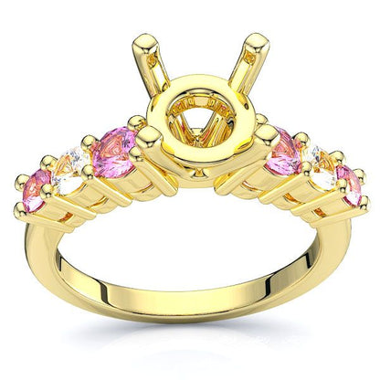 Yellow Diamond and Pink Sapphire