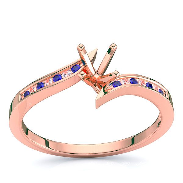 Rose Diamond and Blue Sapphire