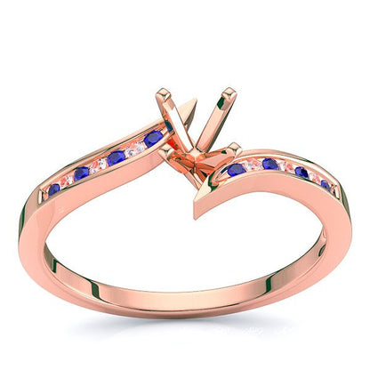 Rose Diamond and Blue Sapphire