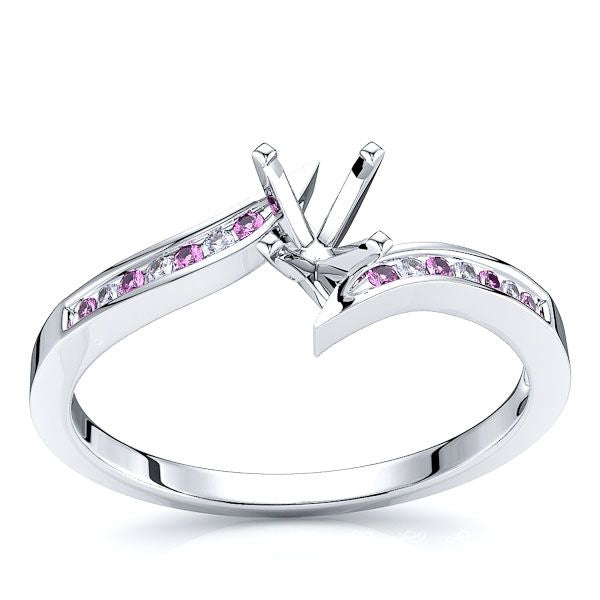 White Diamond and Pink Sapphire