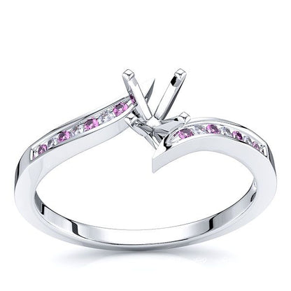 White Diamond and Pink Sapphire