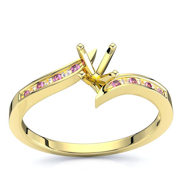 Yellow Diamond and Pink Sapphire