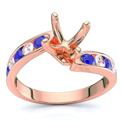 Rose Diamond and Blue Sapphire