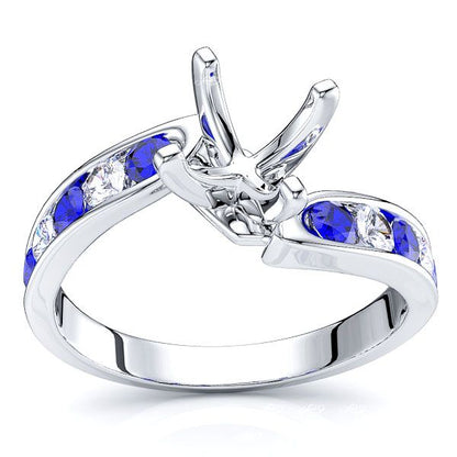 White Diamond and Blue Sapphire