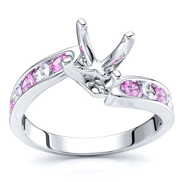 White Diamond and Pink Sapphire