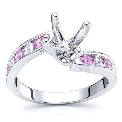 White Diamond and Pink Sapphire