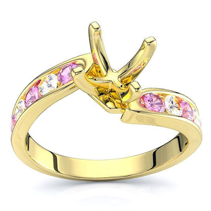Yellow Diamond and Pink Sapphire