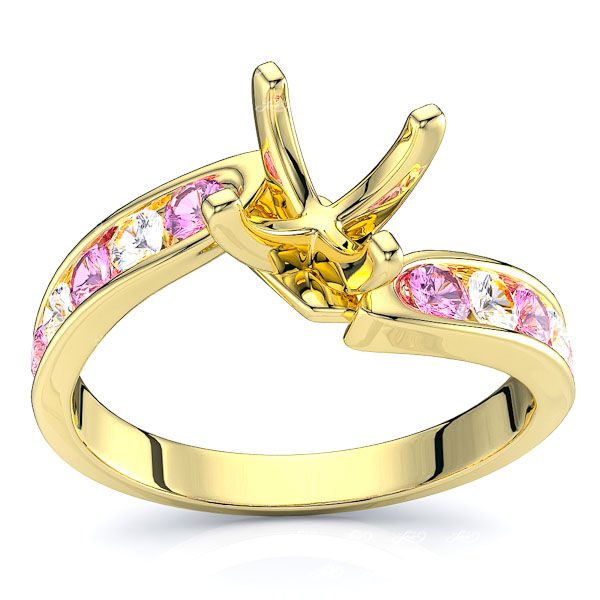 Yellow Diamond and Pink Sapphire