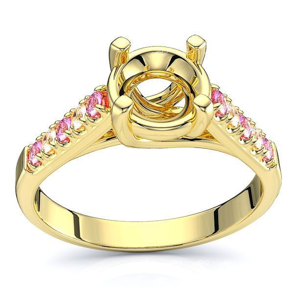 Yellow Diamond and Pink Sapphire