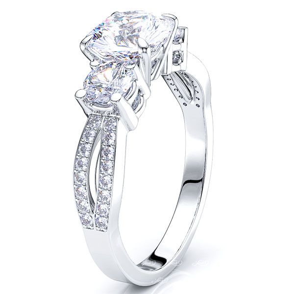 New Orleans Three Stone Engagement Ring