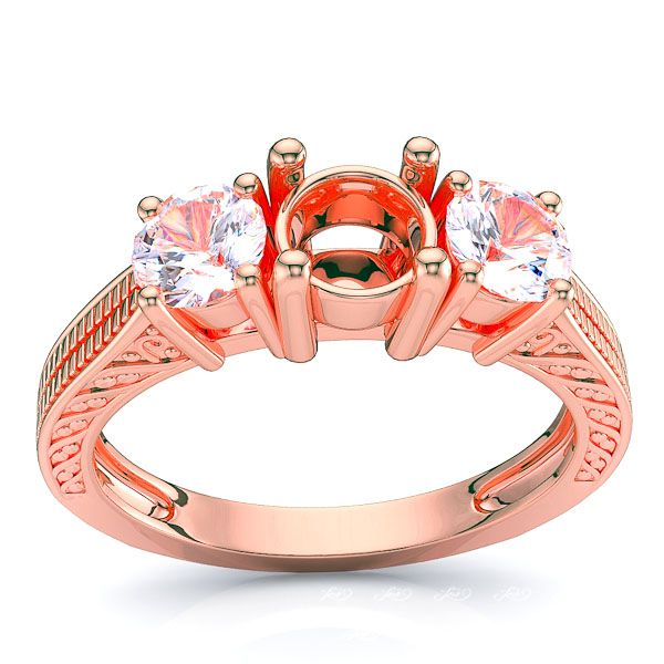 Kansas City Three Stone Engagement Ring