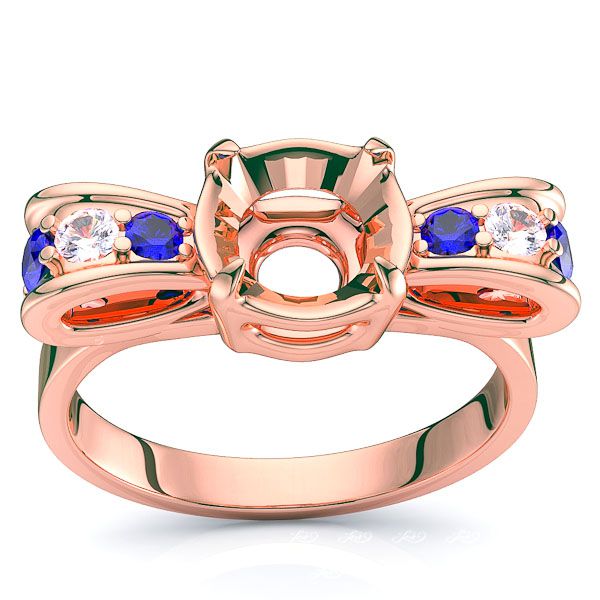 Rose Diamond and Blue Sapphire